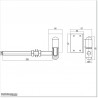 Ajustable Go Through Type Hinge 35MM Long and Fits To 50MM Gate Frames