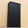 Post is 150 X 80 X 3 mm powder coated in matte black. Post is 2.5M long