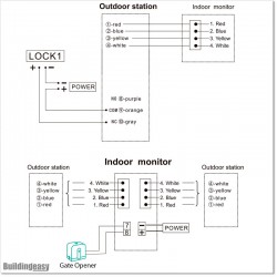 Video Intercom 7” LCD Monitor with photo recoding and gate open button