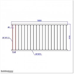 Aluminium Staircase Black Fence with Adjustable Angle Upto 45 degrees.