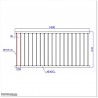 Aluminium Staircase Black Fence with Adjustable Angle Upto 45 degrees.