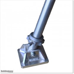 Tilting adjustable screw Jack with base is for sloping / uneven ground