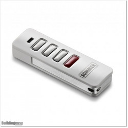 This remote control can be used with Sommer Base + Garage Door Opener.