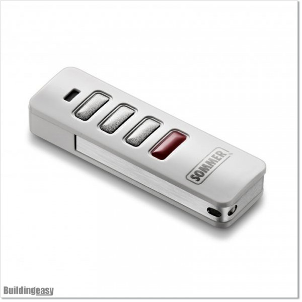 This remote control can be used with Sommer Base + Garage Door Opener.