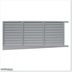 Aluminium Triangle frame fits to the bottom of our Louver Gates in Silver Pear colour