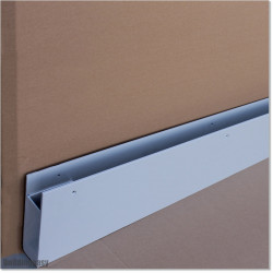 Aluminium Triangle frame fits to the bottom of our Louver Gates in Silver Pear colour