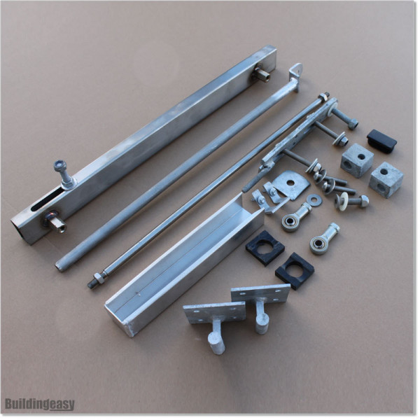 Lifting Hinge For Uphill Driveways. Gate Lifts Up as It Goes Over Higher Ground.