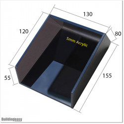 Keypad weather guard made out of transperent plastic.
