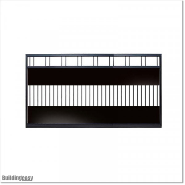 Aluminium 3.7 Wide Gate 1.5MHeight Flat Top Covered Sliding Gate
