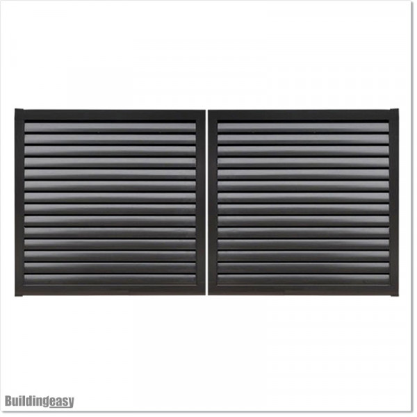 Aluminium Iron Sand Colour Louver Gate 3.0M wide and  1.8M Height.