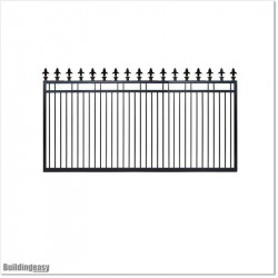 Gate is 3200mm wide and gate height is 1525mm. Overall gate height with wheels and tracks 1.6M