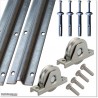 Gate is 4200mm wide and gate height is 1525mm. Overall gate height with wheels and tracks 1.6M