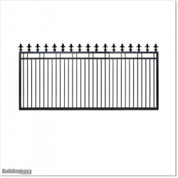 Gate is 4200mm wide and gate height is 1525mm. Overall gate height with wheels and tracks 1.6M