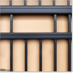 Gate is 5300mm wide and gate height is 1830mm. Gate top is fitted with spears