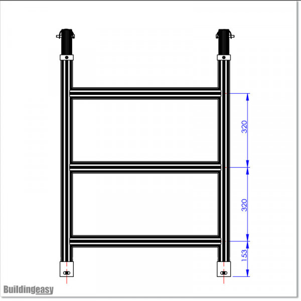Half high Ladder Frame for ISA201 scaffolding
