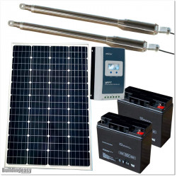 100W Solar operated double swing gate opener for medium duty applications