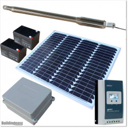50W Solar operated single swing gate opener for medium duty applications