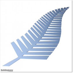 3mm thick Aluminium Silver Fern logo for gates and fence