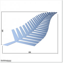 3mm thick Aluminium Silver Fern logo for gates and fence