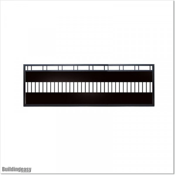 3.7M Wide Flat Top Aluminium Sliding Gate 1.2M High With Added Privacy