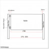 This gate is 2.7M wide and gate height is 1.1M.