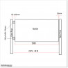 This gate is 2.9M wide and gate height is 1.1M.
