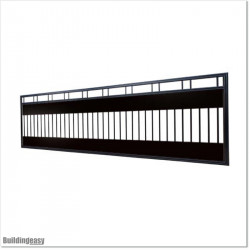 Black Flat Top Sliding Gates 5.3M Wide & 1.2M High Covered With Plates