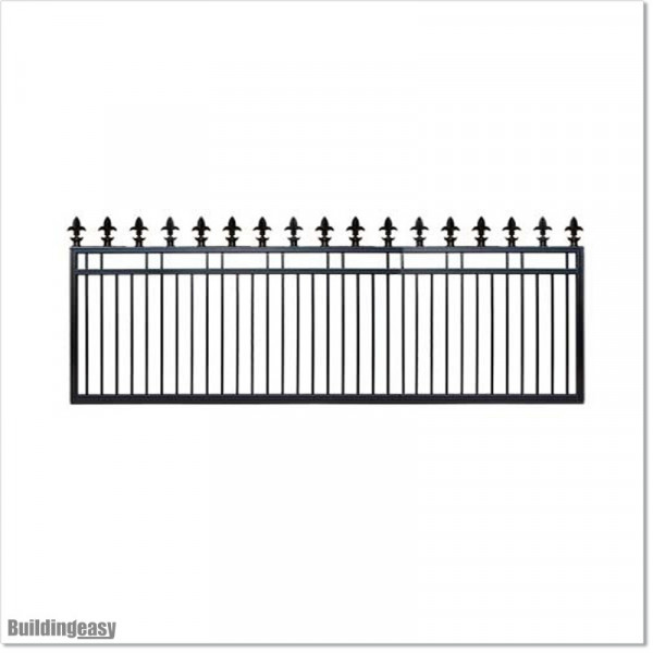 3.7M Wide Aluminium Sliding Gate 1.2M High With Spikes Fitted on Top.