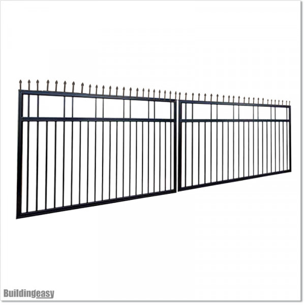 5.4M Wide Aluminium Swing Gate with Spear Heads For Best Price in Auckland.