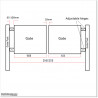 1.5M High Aluminium Flat Top Swing Gates 3M Wide in Auckland.