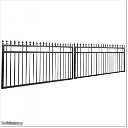 1.5M High Aluminium Flat Top Swing Gates 5.8M Wide in Auckland.