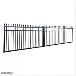 1.5M High Aluminium Flat Top Swing Gates 5.0M Wide in Auckland.