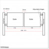 1.2M High Aluminium Flat Top Swing Gates 3.5M Wide in Auckland.
