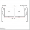 1.2M High Aluminium Flat Top Swing Gates 5.4M Wide in Auckland.