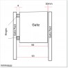 Aluminium Flat Top Pedestrian Gates 0.9M Wide in Black Colour