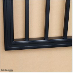 Aluminium Flat Top Pedestrian Gates 0.9M Wide in Black Colour