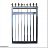 Aluminium Flat Top Pedestrian Gates 0.9M Wide in Black Colour