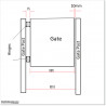 Aluminium Flat Top Pedestrian Gates 1M Wide in Black Colour