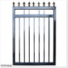 Aluminium Flat Top Pedestrian Gates 1.35M Wide in Black Colour