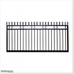 2.5M Wide Aluminium Single Swing Gate in Auckland black Colour.
