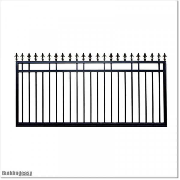 2.5M Wide Aluminium Single Swing Gate in Auckland black Colour.