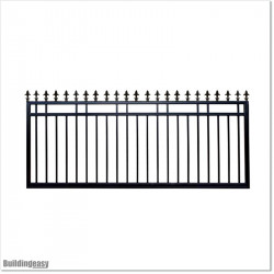 2.5M Wide Aluminium Single Swing Gate in Auckland black Colour.