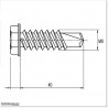 Self-tapping screws are powder coated in black colour. Size M8 X 32mm