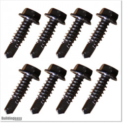 Self-tapping screws are powder coated in black colour. Size M8 X 32mm