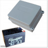 Leoch VRLA-AGM Battery fitted in a sealed box. Battery is 12V / 12A