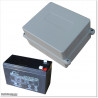 Leoch VRLA-AGM Battery fitted in a sealed box. Battery is 12V / 7A