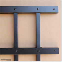 Angle Fence panel is 1.2M high (when not tilted) and 2.4M wide