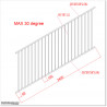 Angle Fence panel is 0.8M high (when not tilted) and 2.4M wide