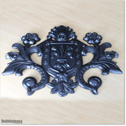 Forged aluminium decoration in shape of soccer logo design