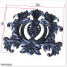 Solid aluminium casting in shape of large dragon flower